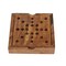 Handmade Wooden Nine Men Morris Game Box with Peg Storage and Lid